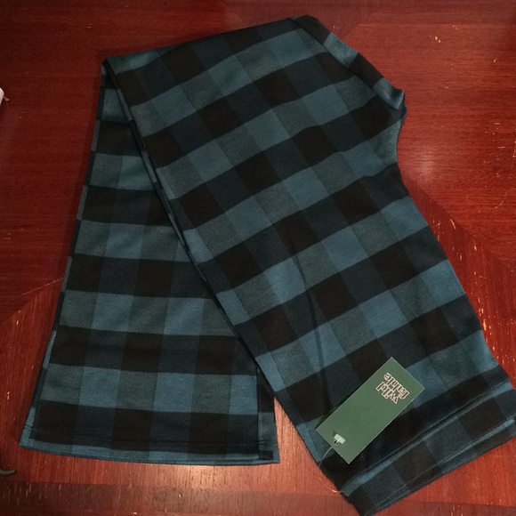 Teal checkered kick flare leg pants Small (402) - Picture 4 of 6